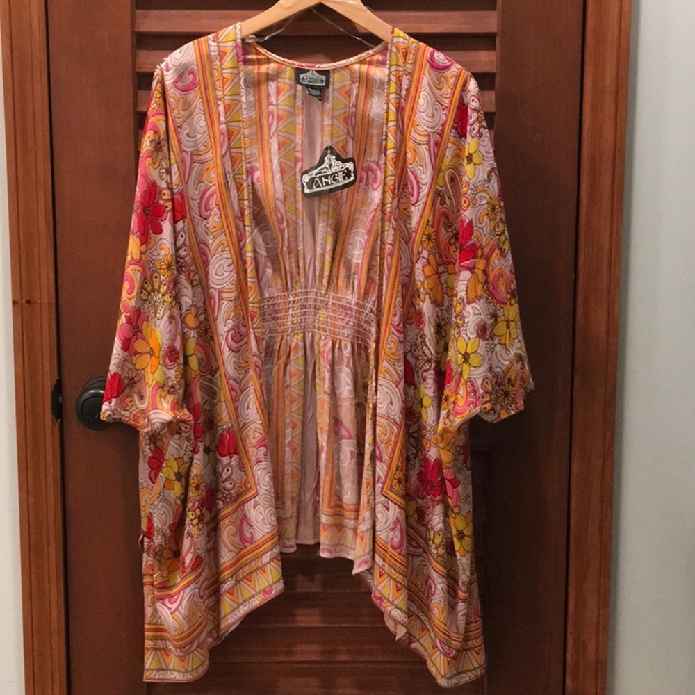Angie Printed Floral Kimono - S, M - NWT
